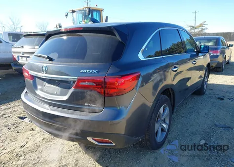 2015 Acura Mdx из США, поврежденный, VIN 5FRYD4H2XFB010726